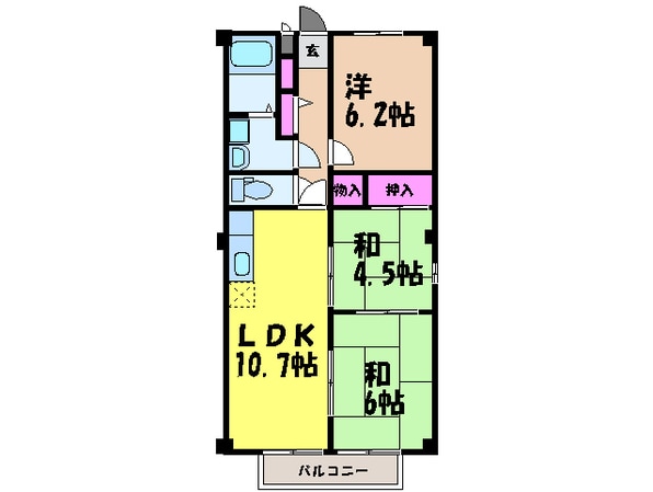 フォブールくぼたの物件間取画像